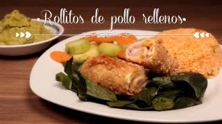 Rollitos de pollo rellenos empanizados con avena [upl. by Audri212]