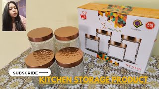 Best Airtight Wellberg 4 Glass Bottle Kitchen Storage [upl. by Alayne]