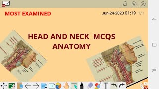 MOST EXAMINED HEAD AND NECK MCQS ANATOMY [upl. by Walrath]