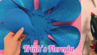 How to make glitter foamy flowers [upl. by Snider]