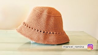 Sombrero Unisex facil crochet paso a paso hat easy  chapéu crochê  gorro ganchillo bucket DIY [upl. by Aitas141]