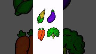 How to draw vegetables easy drawing forkids art artist kindergarten preschool diy cute fun [upl. by Coumas242]