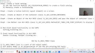 86  ABAP OOPS  ALV by CLSALVTABLEFactory Method  Double Click Part2 [upl. by Jowett]