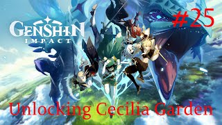 Genshin Impact Walkthrough Part 25  Unlocking Cecilia Garden No Commentary [upl. by Cirilo]