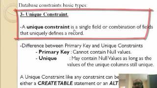 Oracle Unique Constraint تعليم اوراكل [upl. by Bautista]