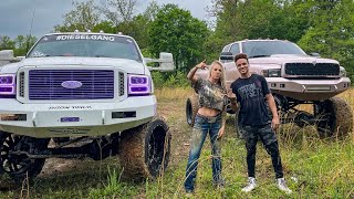 SEMA Truck MUDDING With Katie Noel [upl. by Lleynod579]