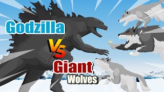 Godzilla vs Giant Wolf  Kaiju Animation [upl. by Naltiac]