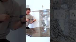 Ice Cracked Glass Kitchen Splashback shorts [upl. by Inverson]