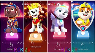 PAW Patrol  Zuma 🆚 Marshall 🆚 Everest 🆚 Rubble 🎶 Tiles Hop EDM Rush [upl. by Frohne432]