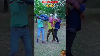 Reel vs Realty 🤣🤣 comedy funny action attitude shots fun comedyfilms [upl. by Ahsaya]