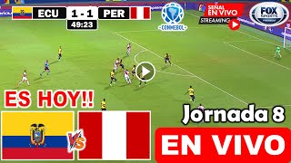 En Vivo Ecuador vs Perú Ver Partido Ecuador vs Perú donde ver Eliminatorias Conmebol 2024 hoy [upl. by Belmonte]