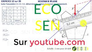 Statique plane  Exercice 12 sur 20 GRAPHIQUE [upl. by Humpage]