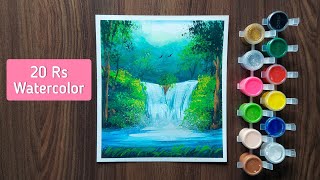 Drawing with 20 Rs watercolor  tutorial shorts [upl. by Etaner]