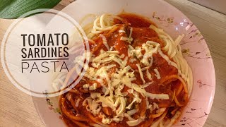 Easy Tomato Sardines Pasta [upl. by Ainesell]