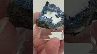 Benitoite with Neptunite Druzy Crystals Benitoite Gem Mine San Benito County California [upl. by Faina930]