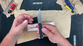 FF001 Ferrum Forge Knife Works Lackey Fixed Blade Black [upl. by Anniken]