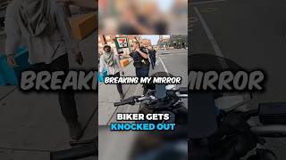 Biker Gets Knocked Out Infront Of Cops 😬 shorts [upl. by Neelcaj]