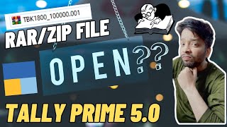 292 Rar file amp Zip file open kaise hoti hai  backup restore in tally prime  New version [upl. by Accebar375]