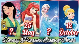 Disney Princess Date of Birth disney princess dateofbirth [upl. by Wildee]