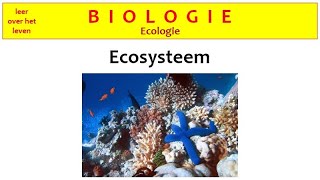 Biologie  Ecologie  Ecosysteem [upl. by Nnylyt]