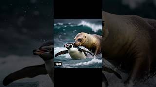 Sea lion vs Penguin vs animals  TRexsea lion Penguinsea animals shorts [upl. by Lahsram]