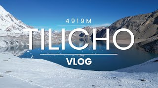 Tilicho Lake Trek  Manang Nepal  4K  Drone Footage  Highest Glacier Lake [upl. by Aihsinat]