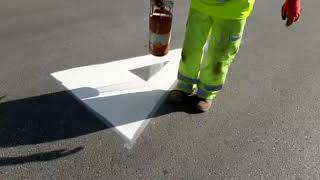 How runway markings are made reflective [upl. by Lyssa]