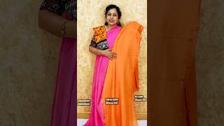 Linen sarees with Kalamkari blousewhatsapp9515426597ytshorts [upl. by Ahders]