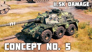 Concept No 5 WoT – 5Kills 115K Damage [upl. by Goodrich]