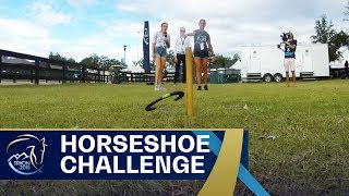 Horseshoe Challenge with spectators Renee amp Emilee  FEI World Equestrian Games 2018 [upl. by Ursal]