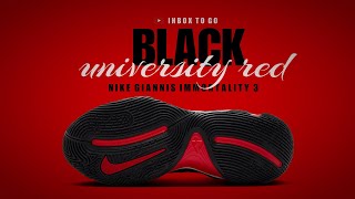 BLACK UNIVERSITY RED 2024 Nike Giannis Immortality 3 DETAILED LOOK AND RELEASE INFORMATION [upl. by Hedy]