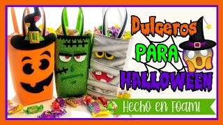 Dulceros para Halloween  Hechas en foami Fácil y Rápido [upl. by Schlenger]