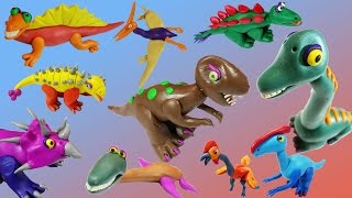 10 Dinosaurs Making Video With Playdoh [upl. by Akeemat]