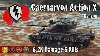 Caernarvon Action X  62K Damage 5 Kills  WoT Blitz Replays [upl. by Ailaham]