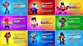 All 54 Brawler Unlock Animations with New Classes [upl. by Oinoitna]