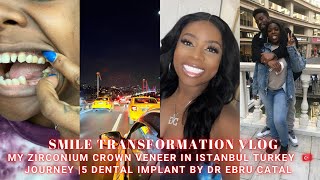 Smile Makeover 5 Dental Implants amp 23 Zirconium Crown Veneer in Istanbul Turkey By Dr Ebru Catal [upl. by Leahcam569]