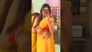 Insta Reels shorts beautiful girl dance sexy saree hot bhabhi navel viral video backless saree suit [upl. by Virg207]