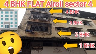 📢4 BHK flat Airoli East sector 4 near abhi Nandan hotel [upl. by Jannery]