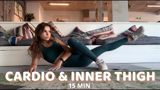 CARDIO INNER THIGH COMBO  INTENSE 15 MIN [upl. by Elimac]