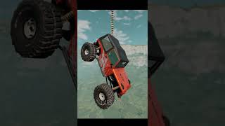 Realistic Car Crash Jump Car beamngdrive shorts [upl. by Schild516]