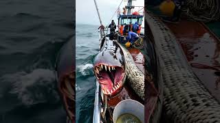 GIANT sea creature caught by fishermen🌊🐟 [upl. by Ynetsed]