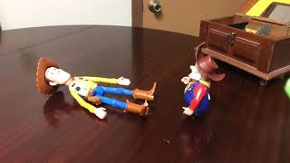 Toy Story 2 Woody and Buzz vs Stinky Pete Live Action Stop Motion Remake [upl. by Nyrok]