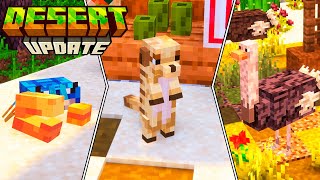 ✔DESERT UPDATE ATUALIZAÇÃO DO DESERTO DO MINECRAFT SURICATOAVESTRUZABUTRE  1201 [upl. by Alyworth705]