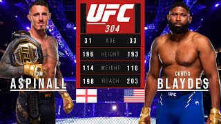 TOM ASPINALL vs CURTIS BLAYDES FULL FIGHT UFC 304 [upl. by Suzie]