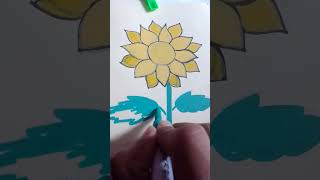 Sunflower drawing easydrawingandpaintingforkids flowerdrawing [upl. by Eerat986]