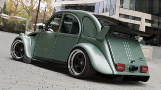 Midengine Citroen 2CV6 Thunderbucket  walkaround [upl. by Ahsiak]