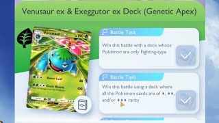 Pokemon TCG Pocket Clearing All Solo Expert Matches With Weakness Type And Low Rarity Decks [upl. by Jovia]