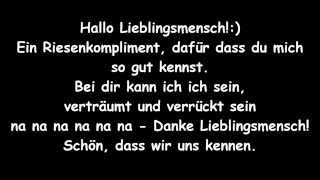 Lieblingsmensch Namika Lyrics [upl. by Field]