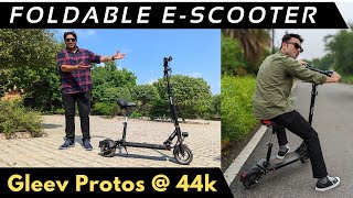 Portable electric scooter  Gleev Protos review  Funky practical and super fun  91Wheels [upl. by Nyram128]