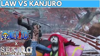 ONE PIECE x SEKIRO SHADOWS DIE TWICE  TRAFALGAR LAW VS KANJURO FORME DRAGON  FULL FIGHT  COMBAT [upl. by Edgell]